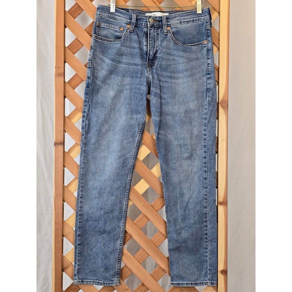 Signature Levi‎ Strauss S37 Slim Jeans Mens 32x30 Blue Denim Stretch -Excellent